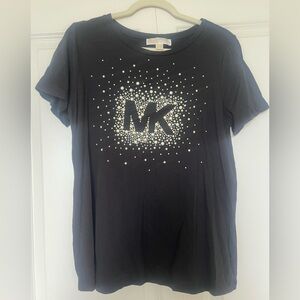 MICHAEL Michael Kors Black Crewneck Logo T-Shirt